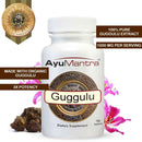  1000mg-3x-potency.jpg
Guggulu Tablets bottle with callouts: organic guggulu, 1000 mg per serving, 3x potency.